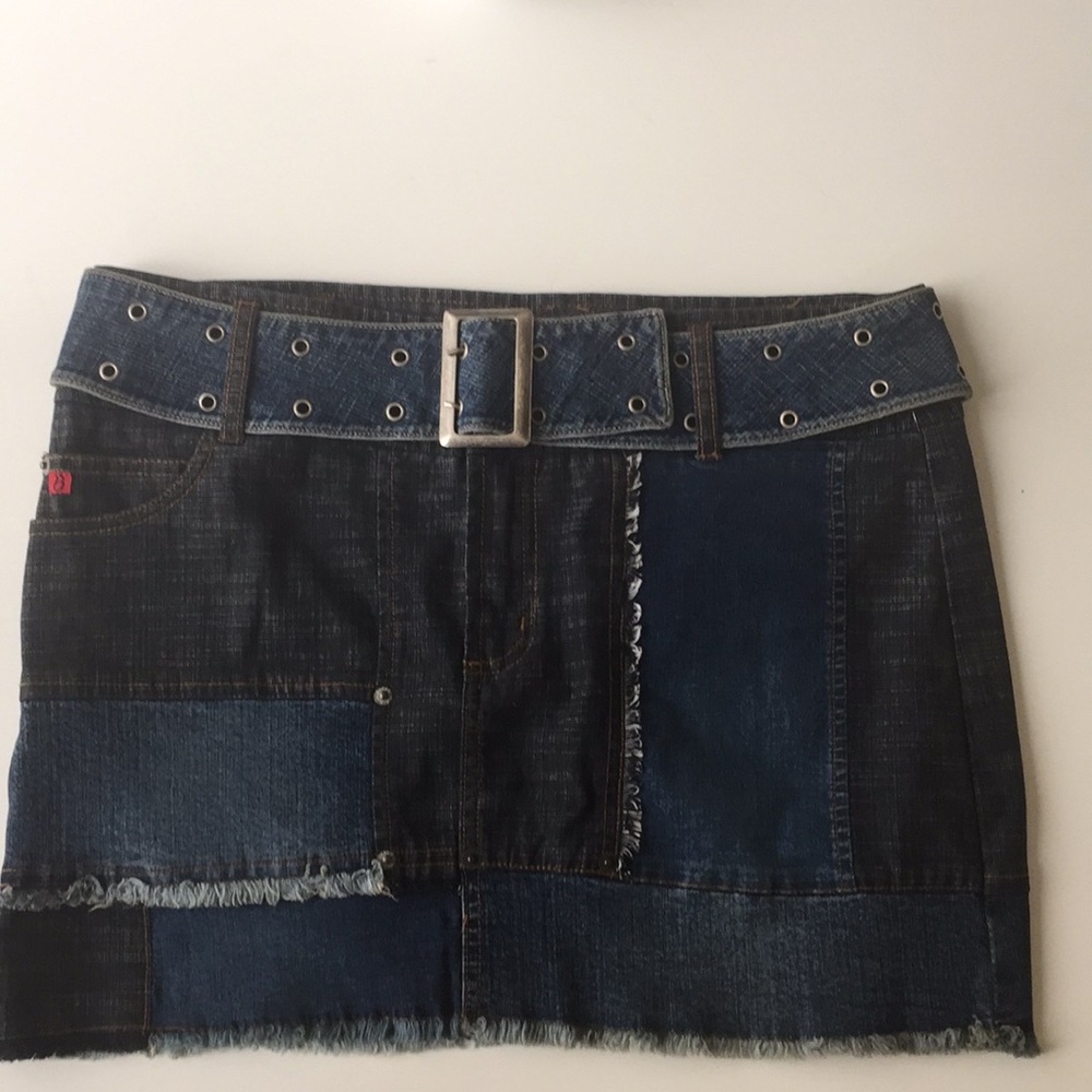 NWOT Buffalo David Bitton Denim Skirt w/Denim Belt